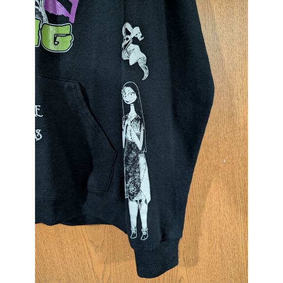 Hot Topic Black Hoodie Nightmare Before Christmas TNBC PUMPKIN KING GLOW OOGIE S - Picture 3 of 7